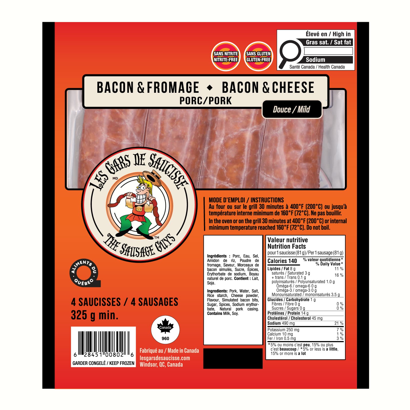 Emballage Bacon & fromage