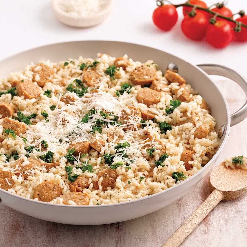 risotto-aux-saucisses-et-chou-kale